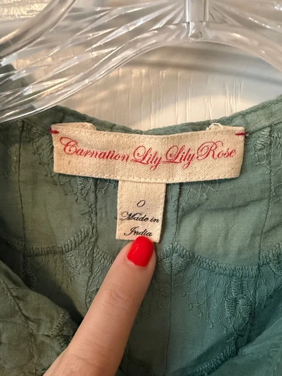 Anthropologie Green Textured Button-Front Midi Dress - Picture 2 of 6